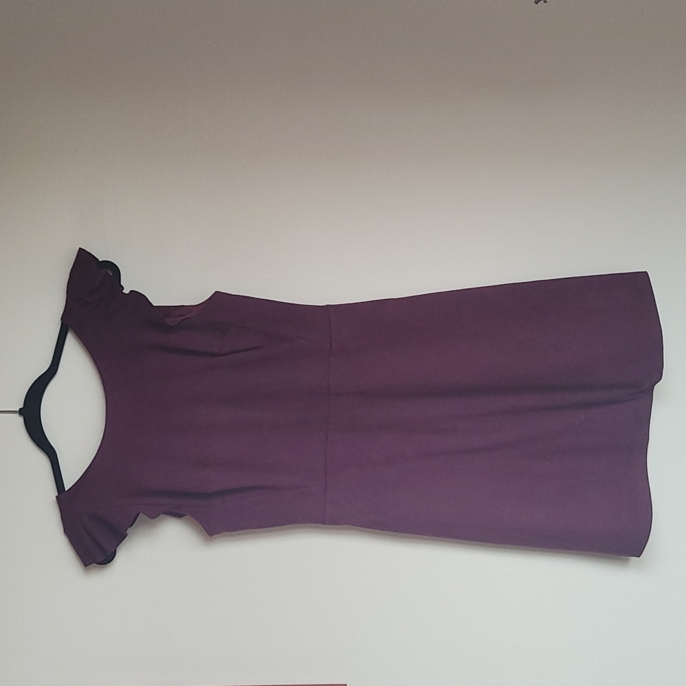 Design Lab | Lord & Taylor Burgundy Dress Faux Suede Medium